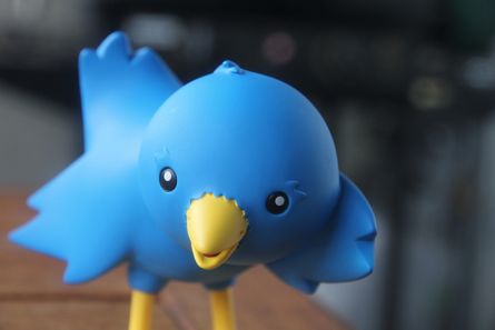 The Twitteriffic blue bird as a 3D representation